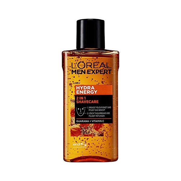 LOréal Men Expert Hydra Energy Shavecare Soin du visage 2 en 1 avec guarana 125 ml