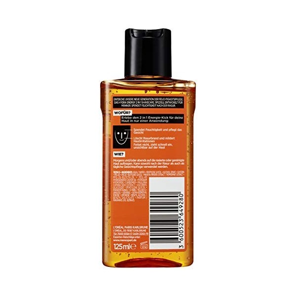 LOréal Men Expert Hydra Energy Shavecare Soin du visage 2 en 1 avec guarana 125 ml