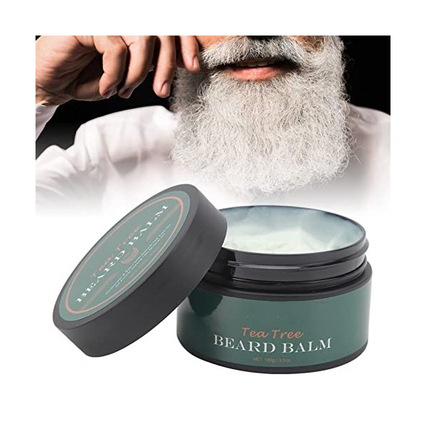 Men Beard Care Vream, Tea Tree Oil Men Beard Cream 100g Empêche la Desquamation Sans Danger pour le Conditionnement pour lad