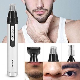 3&nbsp;en 1&nbsp;Rechargeable Mens épilation Nez Oreille Temple Tondeuse électrique Clipper Grooming Kit