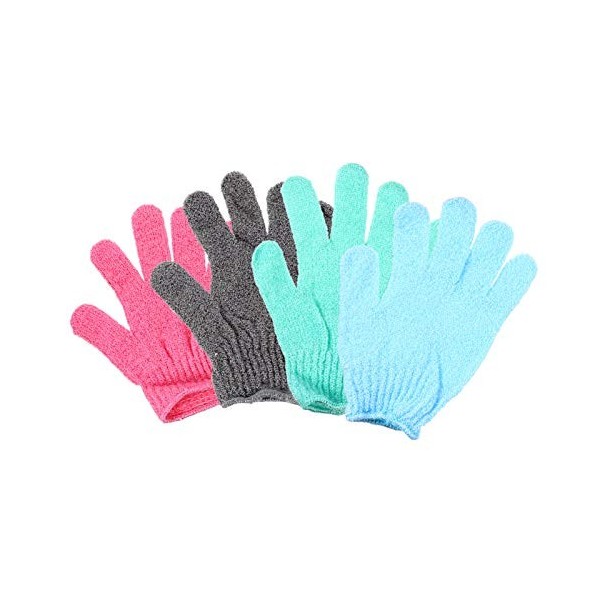 FOMIYES 4 Paires De Gants De Gommage De Boue Gants De Spa Serviette De Corps Serviettes De Massage Gants De Bain De Douche Go