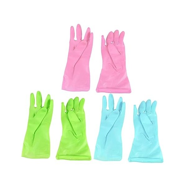 SOLUSTRE 3 Paires De Gants DAlimentation Pour Animaux De Compagnie Protège-Mains Pour La Vaisselle Gants De Nettoyage Sans L