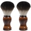 Balawin 2X Brosse de Rasage Rasage Poignée En Bois Barbe Appareil de Nettoyage de Haute Qualité Pro Salon Outil Sécurité Raso