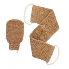 POPETPOP 1Set Longue Serviette De Bain Exfoliant Épurateur Exfoliant Marron Serviette De Plage Corps Épurateur Mitaines Exfol