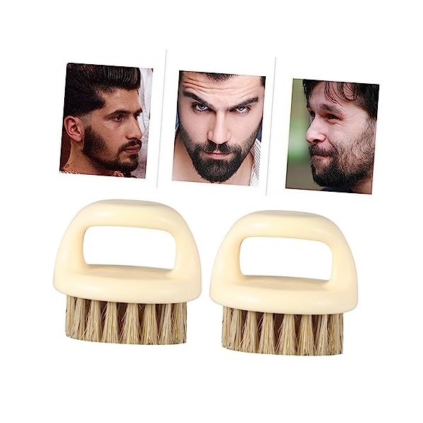 COOPHYA 2 Pièces Brosse Portable Traitements Capillaires Brosse À Poils Entretien De La Barbe Peignes Pour Hommes Brosse Nett