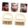 COOPHYA 2 Pièces Brosse Portable Traitements Capillaires Brosse À Poils Entretien De La Barbe Peignes Pour Hommes Brosse Nett