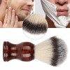 Blaireau de rasage pour hommes, brosse à barbe portable pour hommes, manche en bois, pour salon, voyage à domicile