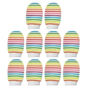 Exfolier et nettoyer avec des gants de douche à rayures arc-en-ciel, peau confortable et rafraîchie, prise en main sûre pour 