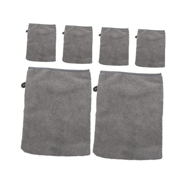 POPETPOP 6 Pièces Gants Démaquillants En Fibres Serviettes De Maquillage Gant De Maquillage Pour Le Visage Gants De Nettoyage