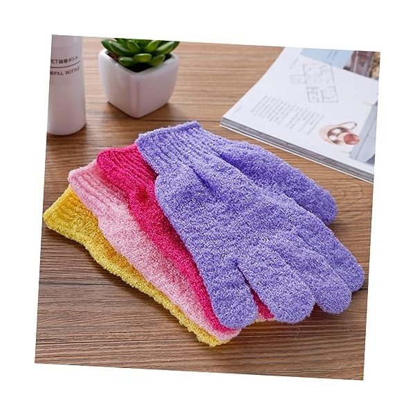 Beaupretty 12 Pièces Bain Adulte À Cinq Doigts Gommage Bain Gants De Bain Gommage Serviette De Bain Bain Exfoliant Bain Gants