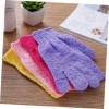 Beaupretty 12 Pièces Bain Adulte À Cinq Doigts Gommage Bain Gants De Bain Gommage Serviette De Bain Bain Exfoliant Bain Gants