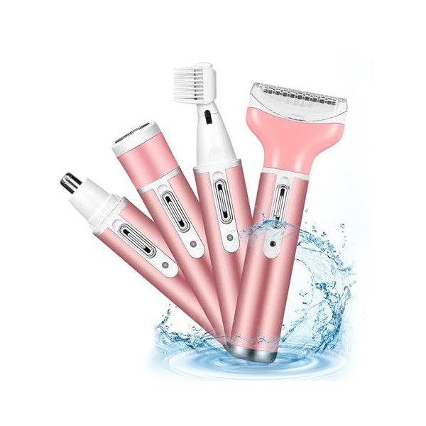 Épilation Femme | Rasoir électrique pour cheveux Lady Razors,Tondeuse à cheveux 4 en 1, rasoir électrique pour femme pour le 