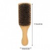 Brosse à barbe double face, brosse à cheveux pour hommes et brosse pour le visage pour le soin de la barbe, peigne à moustach