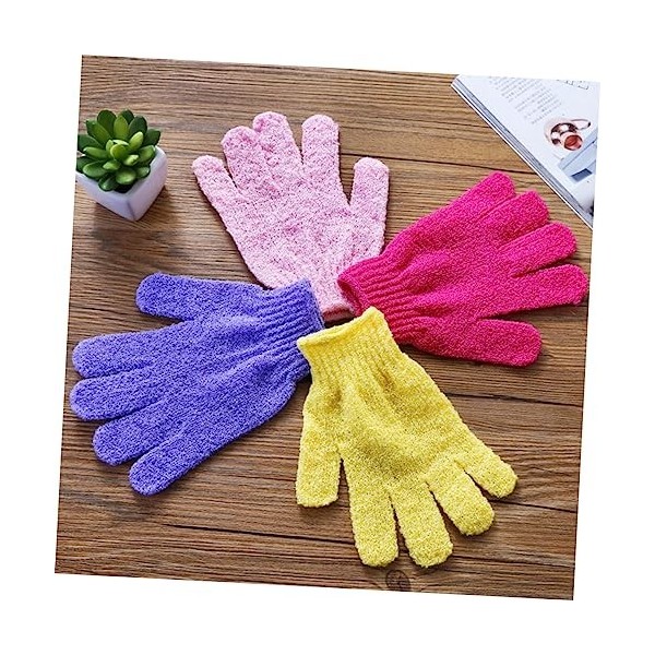 POPETPOP 12 Pièces Bain Adulte À Cinq Doigts Gommage Bain Gants De Bain Gommage Serviette De Bain Bain Exfoliant Bain Gants D