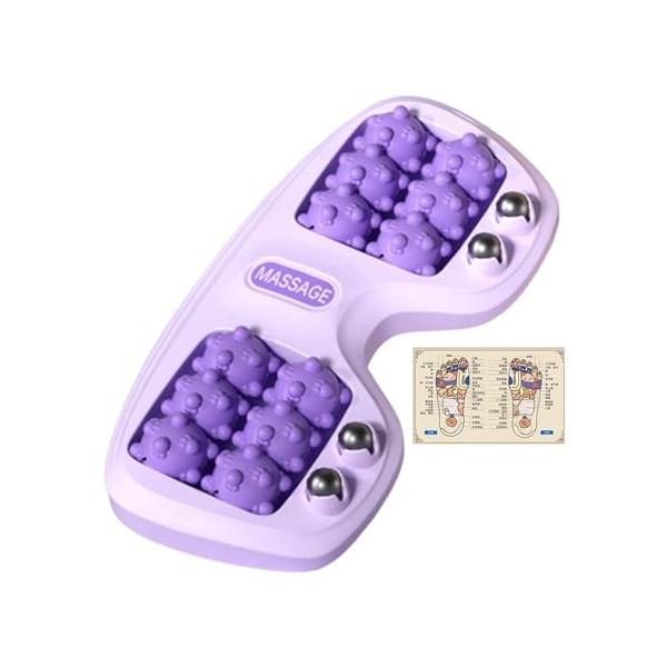 Porceosy Roue de massage ergonomique pour la relaxation musculaire et la réflexologie des pieds Violet