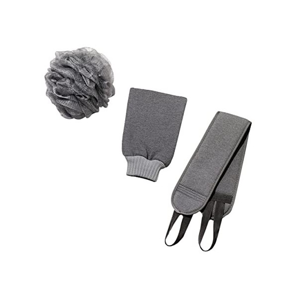 POPETPOP 1 Ensemble De Serviettes De Bain Bande Exfoliante Pour Hommes Gommage Corporel Éponge Loofa Gant Exfoliant Gants De 