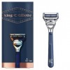 King C. Gillette Rasoir Homme, Rasage Visage Et Contours, Permet D’Atteindre Les Zones Difficiles, Rasoir + 1 Lame de Rasoir