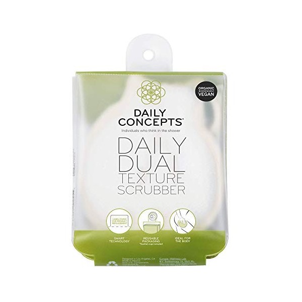 DAILY CONCEPTS Daily Dual Texture Scrubber to Exfoliate Or Cleanse, Smooth Texture Making it and Gentle for All Skin Types 59