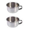 minkissy 2 Pcs Tasse À Raser Tasse À Raser Tasse À Raser Bol À Raser En Acier Inoxydable Tasse À Blaireau Rasoir Homme Rasoir