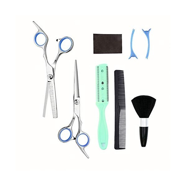 JZK Kit de ciseaux professionnels pour cheveux, Set ciseaux de coupe de cheveux, kit ciseaux de coiffeur salon, set de ciseau