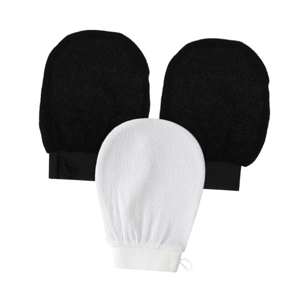 POPETPOP 3 Pièces Gants De Bain Gants Exfoliants Pour La Peau Pour Le Corps Mitaines Exfoliantes Gants De Gommage Du Corps Ga