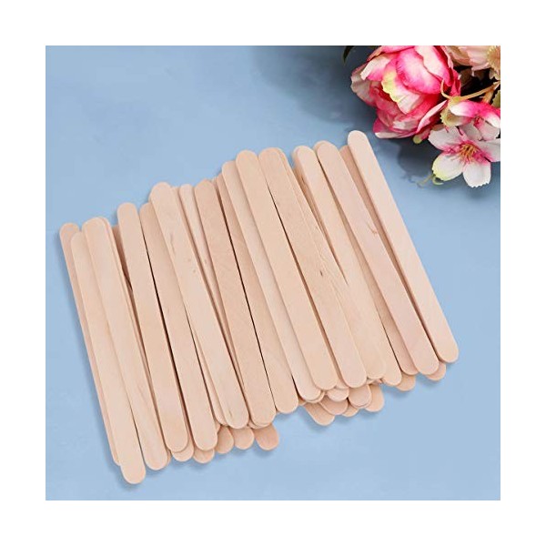 Lurrose Lot de 600 bâtonnets en bois jetables pour appliquer la cire et la pâte à sucre