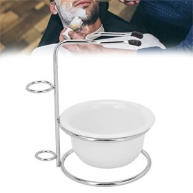 Ensemble de blaireau de rasage, brosse de rasage de barbe professionnelle brosse douce cheveux ABS bol de grande capacité bol