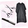 FOMIYES 1 Ensemble Cape Adulte Tondeuses De Barbier Professionnelles Kit De Cheveux Tablier De Barbier Salon Rasoir Ciseaux C