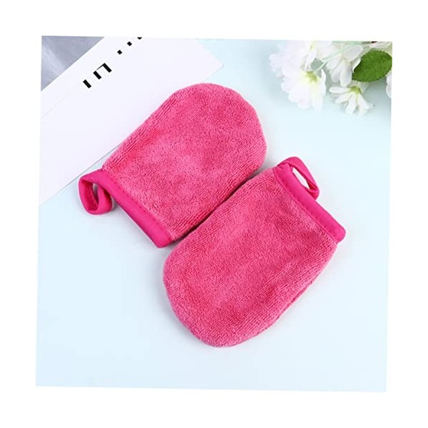 POPETPOP 6 Pièces Débarbouillettes Réutilisables Exfoliantes Pour La Peau Gants Pour Le Visage En Microfibre Gant De Bain Gan