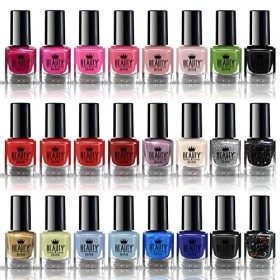 Set de 24 Vernis à Ongles 24 Couleurs Différentes Modernes Bouteille 5 ml Set B 
