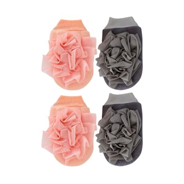 POPETPOP 2 Pièces Gants De Bain Gant Exfoliant Coréen Gant Exfoliant Dissolvant De Peau Morte Pour Le Visage Dissolvant De Pe