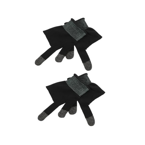 Mobestech 2 Pièces Gants Mitaines Pour Hommes Gants À Deux Doigts Jeux Couvre-Doigts G1 Écran Tactile Spandex