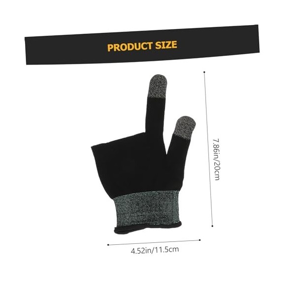 Mobestech 2 Pièces Gants Mitaines Pour Hommes Gants À Deux Doigts Jeux Couvre-Doigts G1 Écran Tactile Spandex