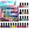 Set de 24 Vernis à Ongles 24 Couleurs Différentes Vives Cadeau Parfait 5 ml Set B …