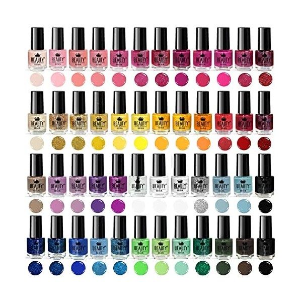 Set de 24 Vernis à Ongles 24 Couleurs Différentes Vives Cadeau Parfait 5 ml Set B …