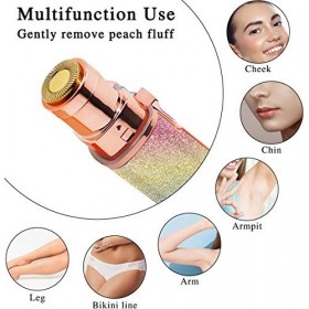 Tondeuse à sourcils et poils du visage pour femme, rasoir à sourcils 2 en 1 et épilateur indolore, rechargeable pour les poil