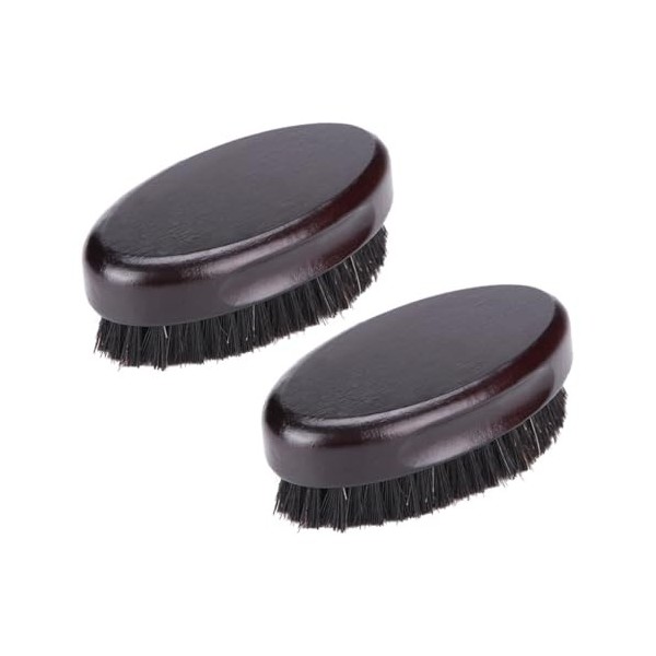 FOMIYES 2 Pièces Brosse À Barbe Accessoire De Soins Personnels Brosse De Toilettage Barbe Manche En Bois Blaireau Barbe Exfol