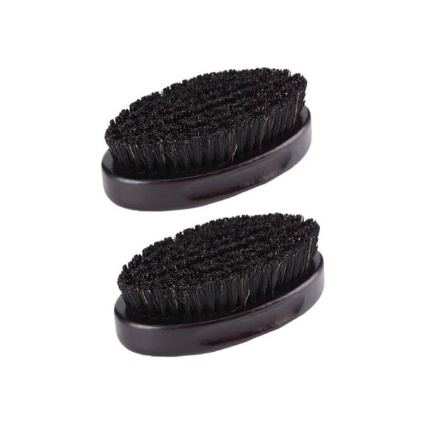 FOMIYES 2 Pièces Brosse À Barbe Accessoire De Soins Personnels Brosse De Toilettage Barbe Manche En Bois Blaireau Barbe Exfol