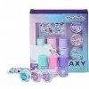 Martinelia Set Manucure Enfant Galaxy Dreams - Coffret de 3 Vernis à Ongles, Paillettes et Strass aux Couleurs de la Galaxie 