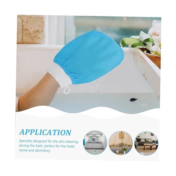 POPETPOP 4 Pièces Gants Exfoliants Gant De Bain Rugueux Gant Exfoliant Gant De Douche Gants De Douche Gants De Bain Salle De 