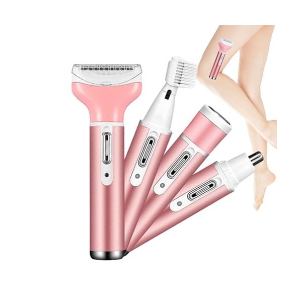 Rasoir électrique pour femme - Rasoir électrique pour cheveux Lady Razors | Rasoir multifonctionnel 4 en 1 pour femmes, tonde