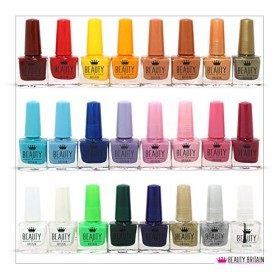 Set de 24 Vernis à Ongles 24 Couleurs Moderne Vives Boîte de Luxe 5 ML Set A 