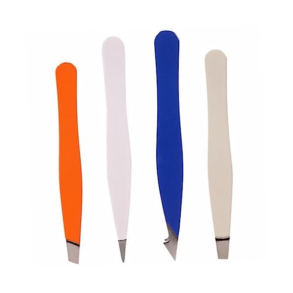 FRCOLOR Lot de 4 pinces à épiler pour hommes Costume pour hommes Kit de formation des sourcils Clips de cils Kit lié pour adu