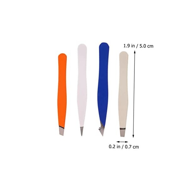 FRCOLOR Lot de 4 pinces à épiler pour hommes Costume pour hommes Kit de formation des sourcils Clips de cils Kit lié pour adu