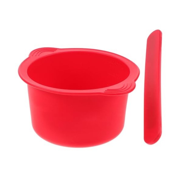 POPETPOP Bol Chauffe-Cire En Silicone 2 Ensembles Chauffe-Cire Réutilisable Doublure En Silicone Avec Spatules Pot De Cire De