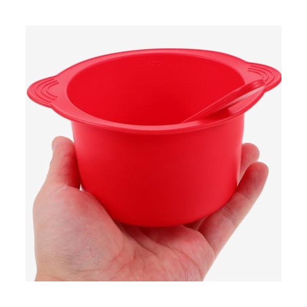 POPETPOP Bol Chauffe-Cire En Silicone 2 Ensembles Chauffe-Cire Réutilisable Doublure En Silicone Avec Spatules Pot De Cire De