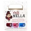 Miss Nella PARTY COLLECTION- SET de 3 vernis à ongles peel off, sans odeur, sans eau et sauf pour les enfants-bleue, claire &