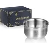 Bol de mousse de rasage GRUTTI, tasse de savon de rasage durable pour hommes de 10.5CM brillant de haute qualité à trois couc