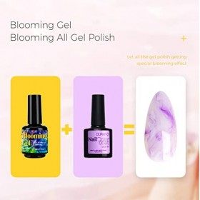 BURANO Nail Flowering gel – Gel Flowering Nails Clear Flowering gel vernis à ongles effet dapplication 2 bouteilles de 15ml 