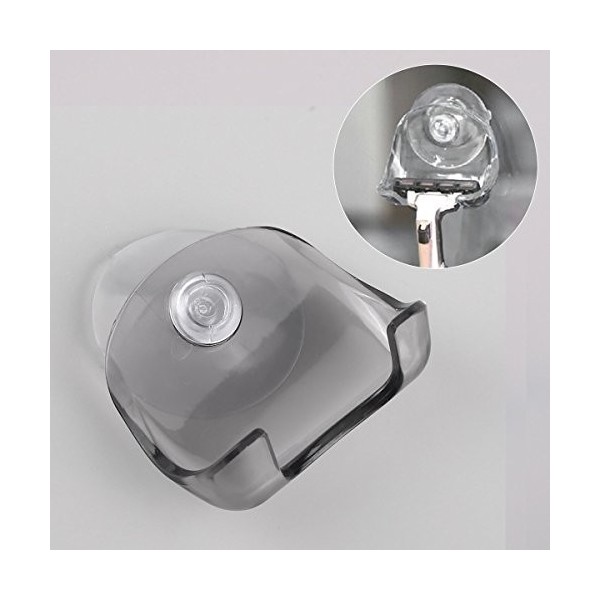 Greatangle Porte-Rasoir de Salle de Bains en Plastique écologique Super Suction Cup Razor Holder Support de Rasoir à Ventouse